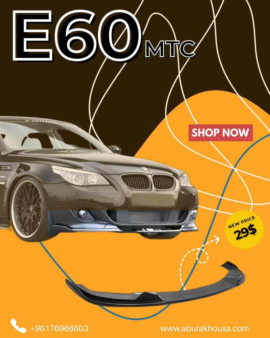 Front Lip For Bmw E60 Mtc