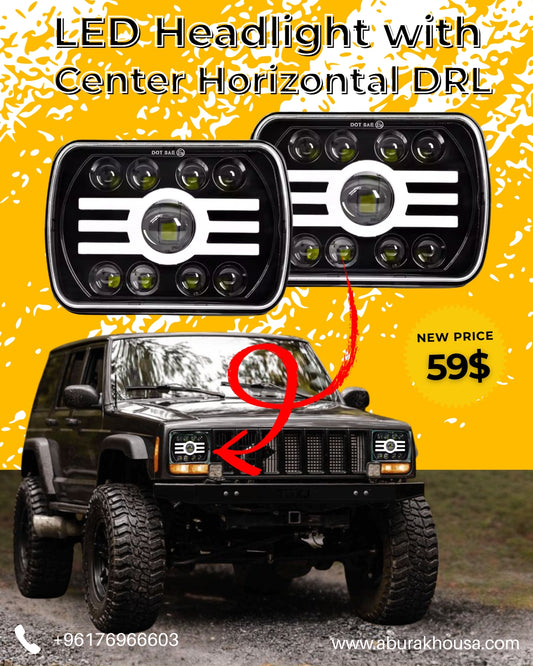 LED Headlight with Center Horizontal DRL
