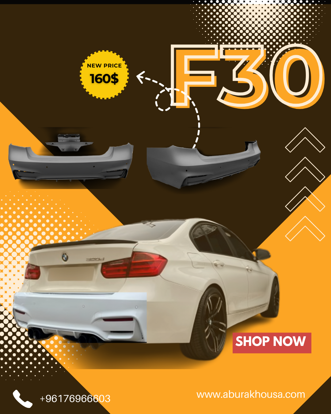 Rear Bumper For Bmw F30