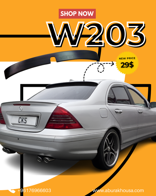 Glass Spoiler For Mercedes W203
