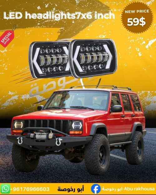 LED Headlights 7×6 Inch