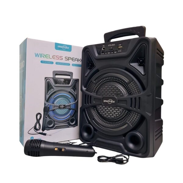 PARL1011NEGRO-600x600 Greatnice GTS-2555 Portable Speaker 8" with Microphone