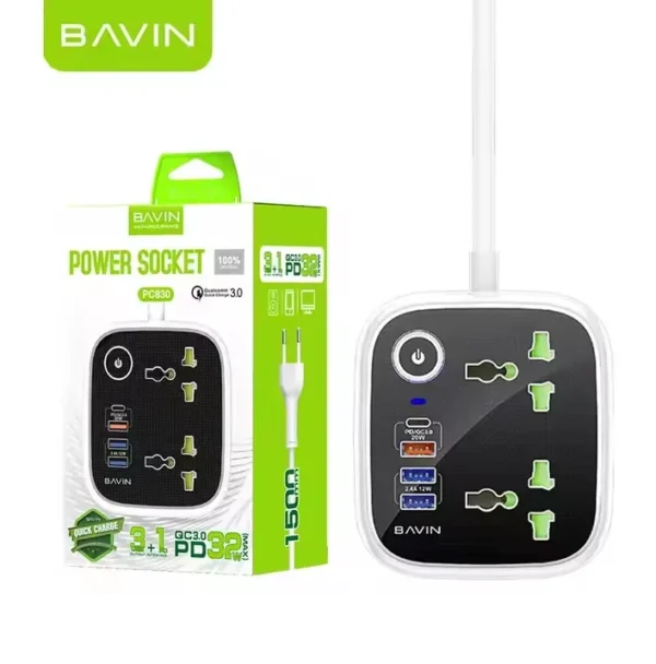 Bavin PC830 Power Socket with USB & PD 32W