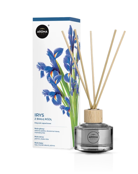 Aroma Home Basic Reed Diffuser 50ml – Iris with White Rose