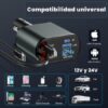 120W 4-in-1 Super Fast Retractable Car Charger